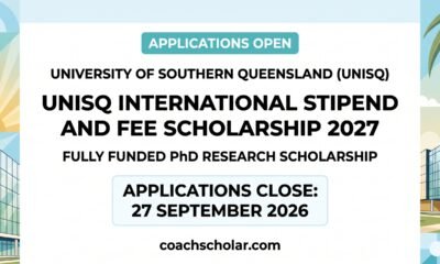 The UniSQ International Stipend and Fee Research Scholarship