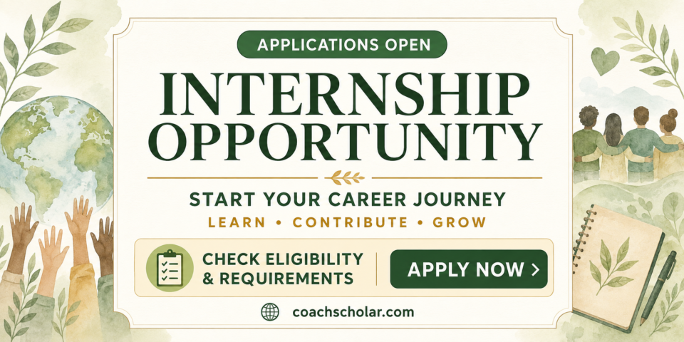 internship applications open banner