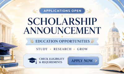 Scholarship applications open banner