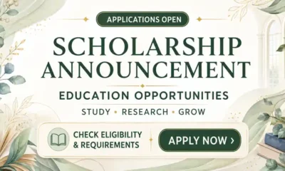 Scholarship applications open banner