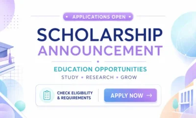 Scholarship applications open banner