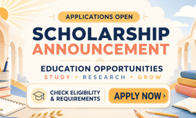 Scholarship applications open banner