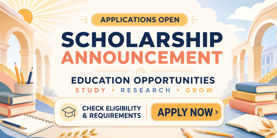 Scholarship applications open banner