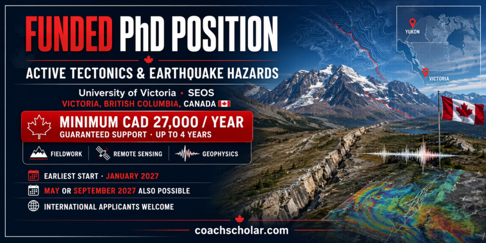 PhD Position in Active Tectonics and Earthquake Hazards