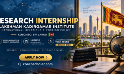 LKI research internship in Sri Lanka - Lakshman Kadirgamar Institute banner